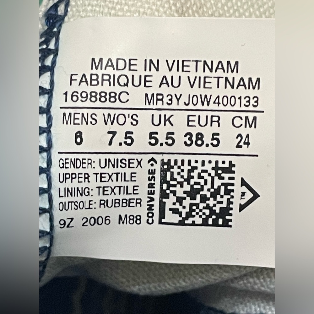 Converse Skid Grip X Fear‎ Of God Essentials 169888C Women’s 7.5. - Picture 7 of 12